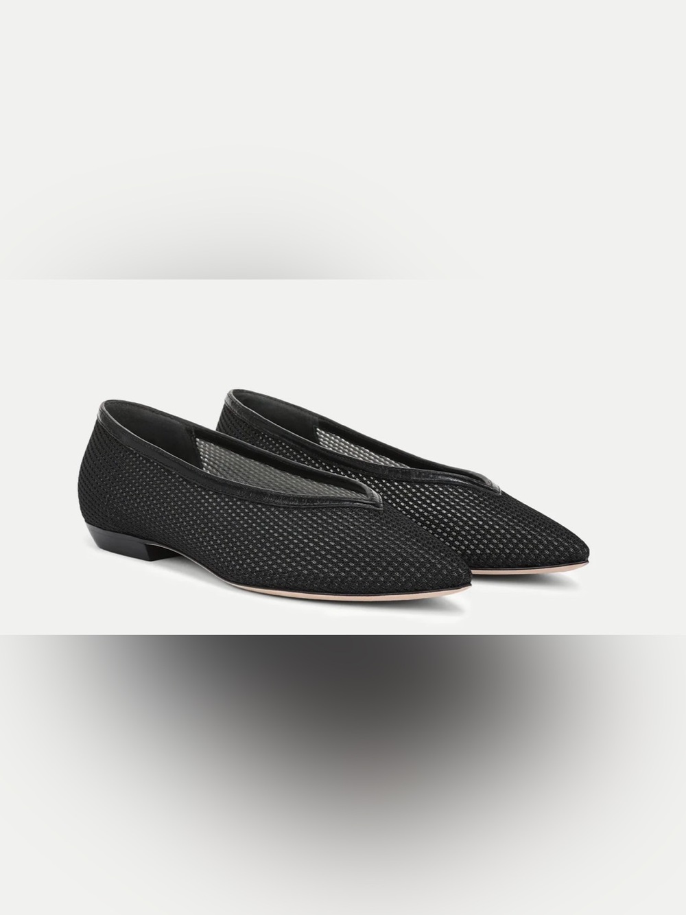 $375 Veronica Beard Bancroft Mesh Black Ballet Flats 9 New Current Style